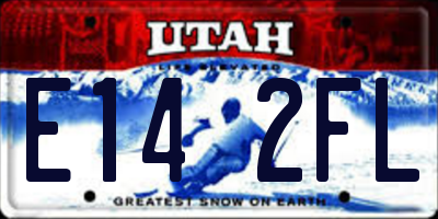 UT license plate E142FL