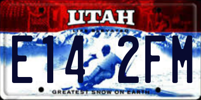UT license plate E142FM