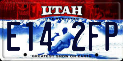 UT license plate E142FP