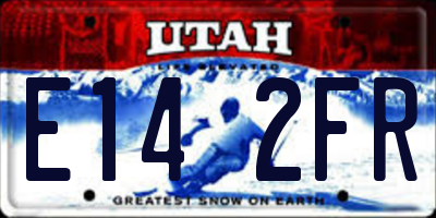 UT license plate E142FR