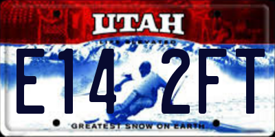 UT license plate E142FT