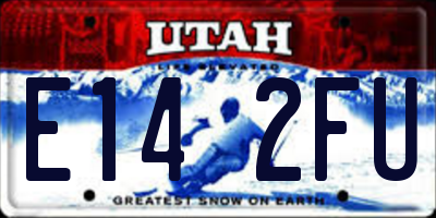 UT license plate E142FU