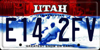 UT license plate E142FV