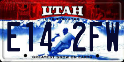 UT license plate E142FW