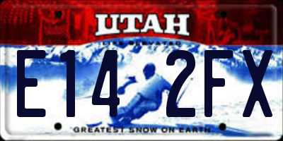 UT license plate E142FX
