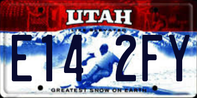 UT license plate E142FY