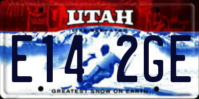 UT license plate E142GE