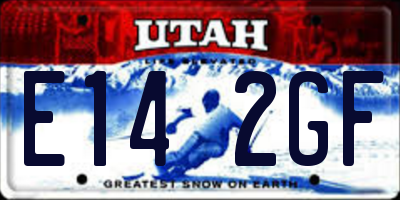 UT license plate E142GF