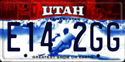 UT license plate E142GG