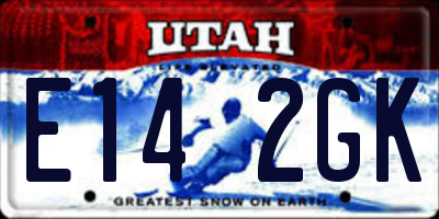 UT license plate E142GK