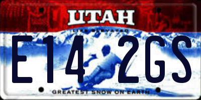 UT license plate E142GS