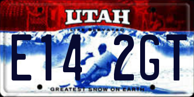 UT license plate E142GT