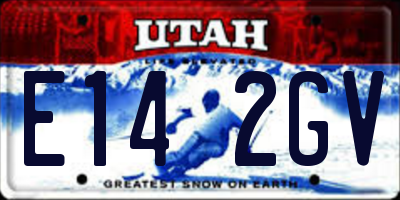 UT license plate E142GV