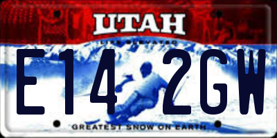 UT license plate E142GW