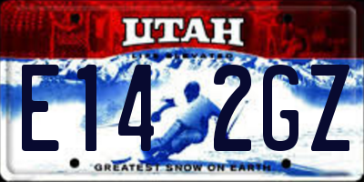 UT license plate E142GZ