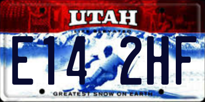UT license plate E142HF