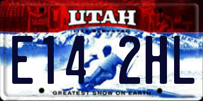 UT license plate E142HL