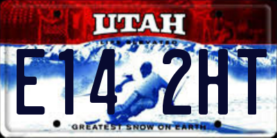 UT license plate E142HT