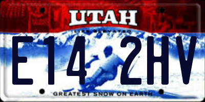 UT license plate E142HV