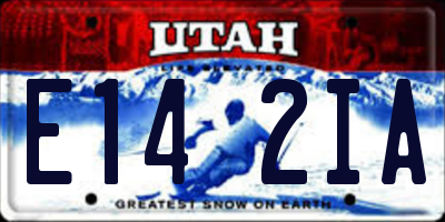 UT license plate E142IA