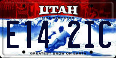 UT license plate E142IC