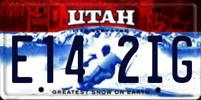 UT license plate E142IG