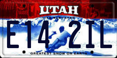 UT license plate E142IL