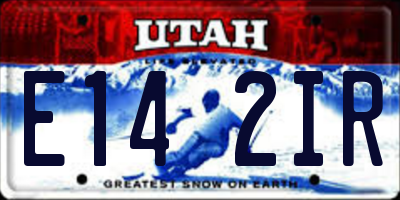 UT license plate E142IR