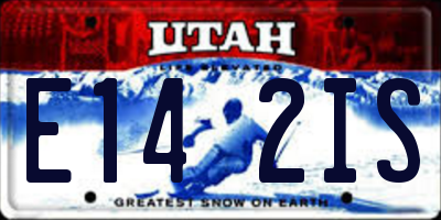 UT license plate E142IS