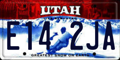 UT license plate E142JA
