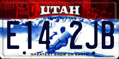 UT license plate E142JB