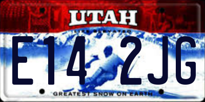UT license plate E142JG