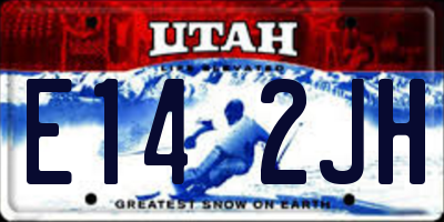 UT license plate E142JH