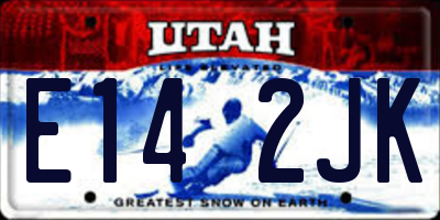 UT license plate E142JK