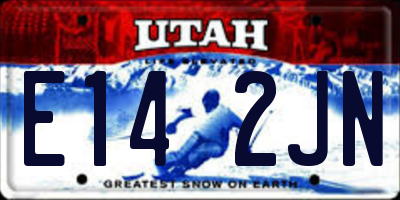 UT license plate E142JN
