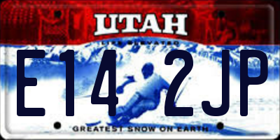 UT license plate E142JP