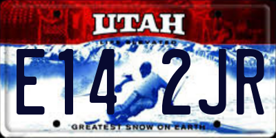UT license plate E142JR