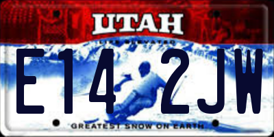 UT license plate E142JW