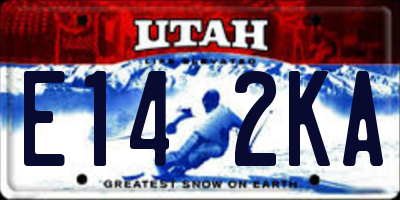 UT license plate E142KA