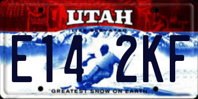 UT license plate E142KF