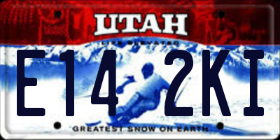 UT license plate E142KI