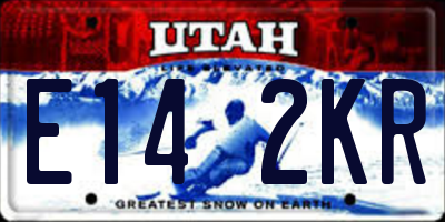 UT license plate E142KR
