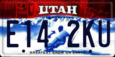 UT license plate E142KU