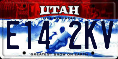 UT license plate E142KV