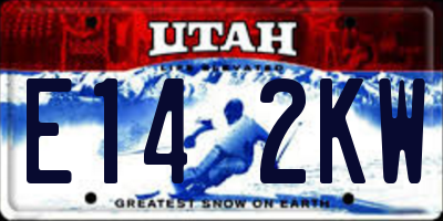 UT license plate E142KW