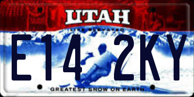 UT license plate E142KY