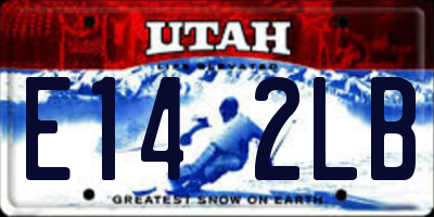UT license plate E142LB