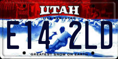 UT license plate E142LD