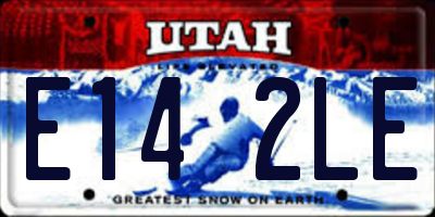 UT license plate E142LE
