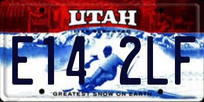 UT license plate E142LF